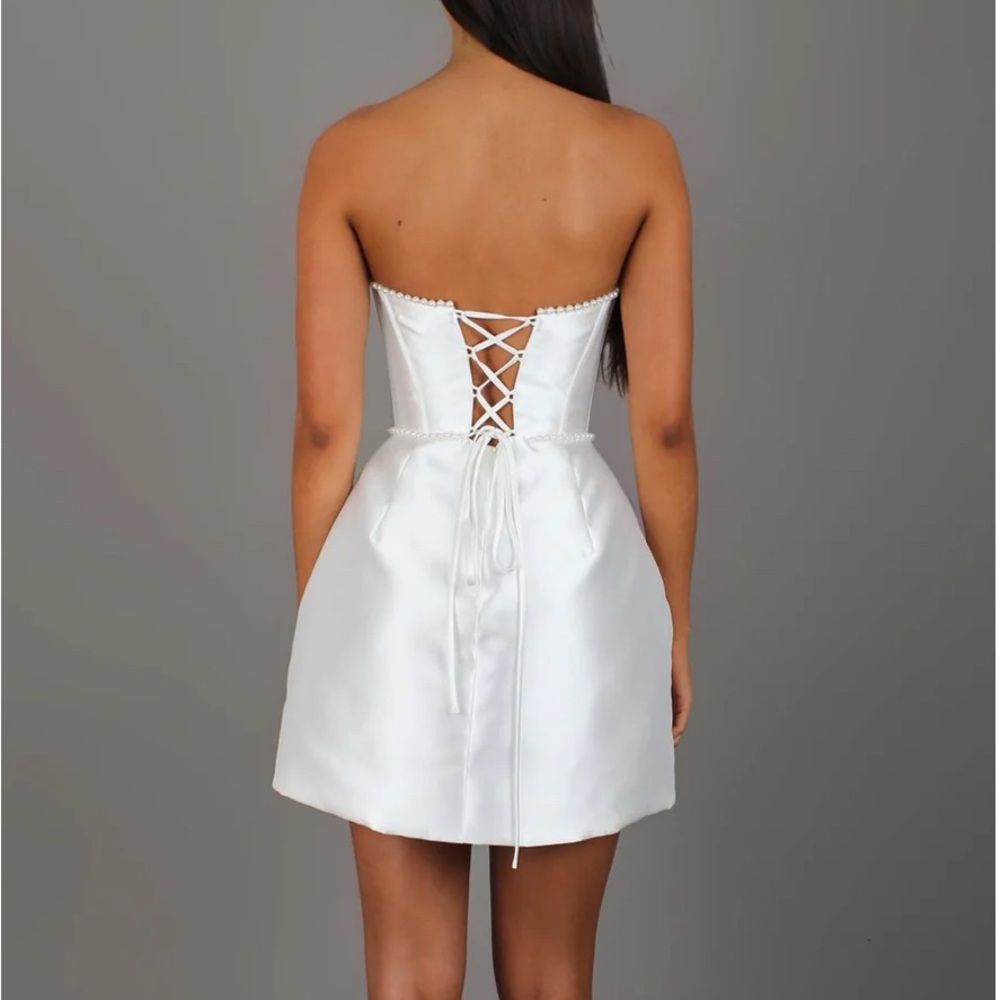 Studio Minc - Lovestruck - White Bridal Mini Dress - Picture 2 of 14